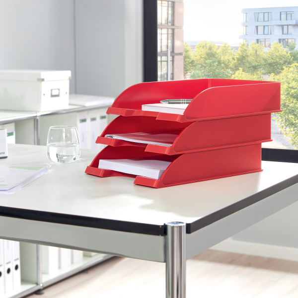 LEITZ Briefablage Plus 52270025 rot DIN A4, 1 St.
