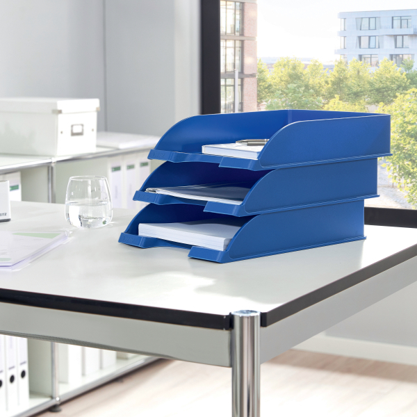 LEITZ Briefablage Plus 52270034 blau-transparent DIN A4, 1 St.