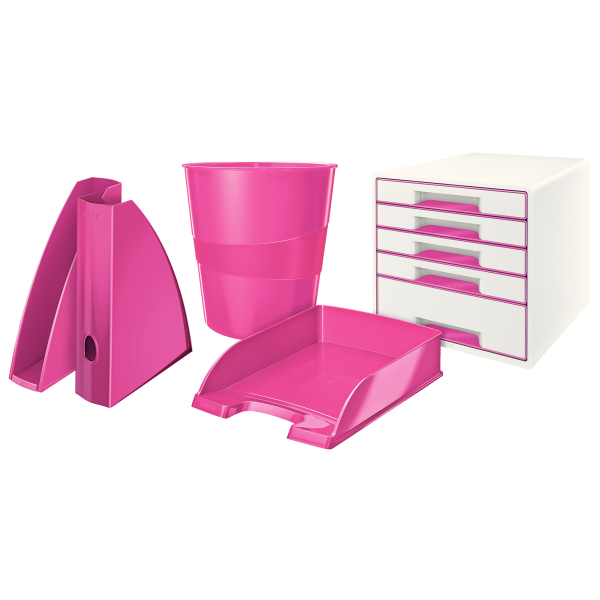 LEITZ Stehsammler WOW 52771023 pink Kunststoff, DIN A4, 1 St.