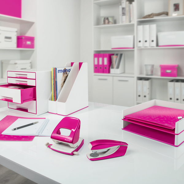 LEITZ Stehsammler WOW 52771023 pink Kunststoff, DIN A4, 1 St.
