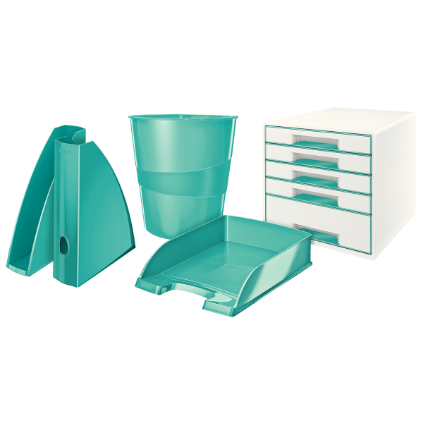 LEITZ Stehsammler WOW 52771051 eisblau Kunststoff, DIN A4, 1 St.