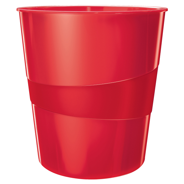 LEITZ WOW Duo Colour Papierkorb 15,0 l rot, 1 St.