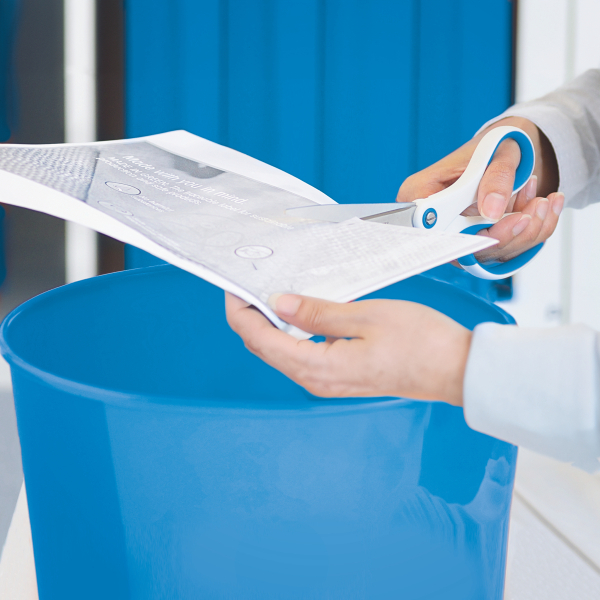LEITZ WOW Duo Colour Papierkorb 15,0 l blau, 1 St.