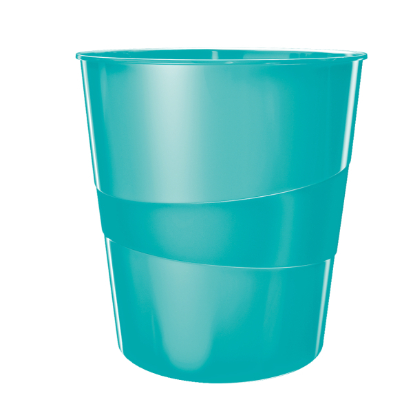 LEITZ 5278 Papierkorb 15,0 l eisblau metallic, 1 St.