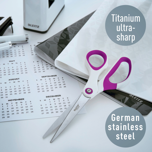 LEITZ Papierschere WOW Titan violett 20,5 cm