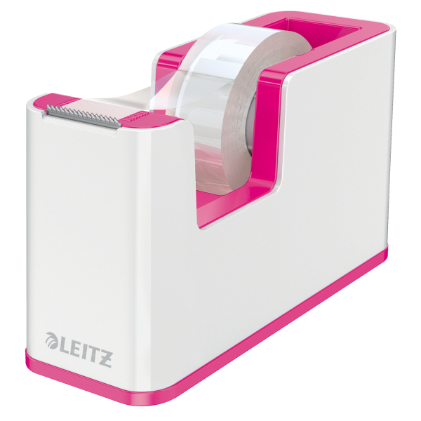 LEITZ Tischabroller WOW Duo Colour perlweiß/pink