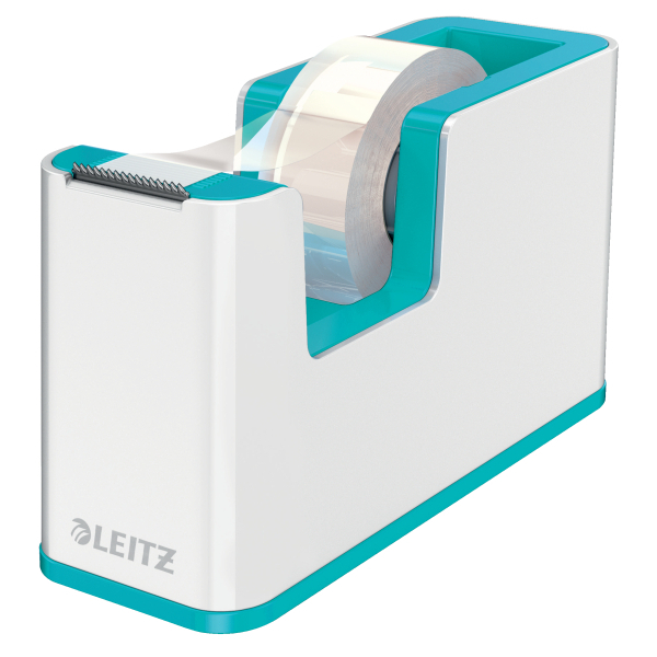 LEITZ Tischabroller WOW Duo Colour perlweiß/eisblau