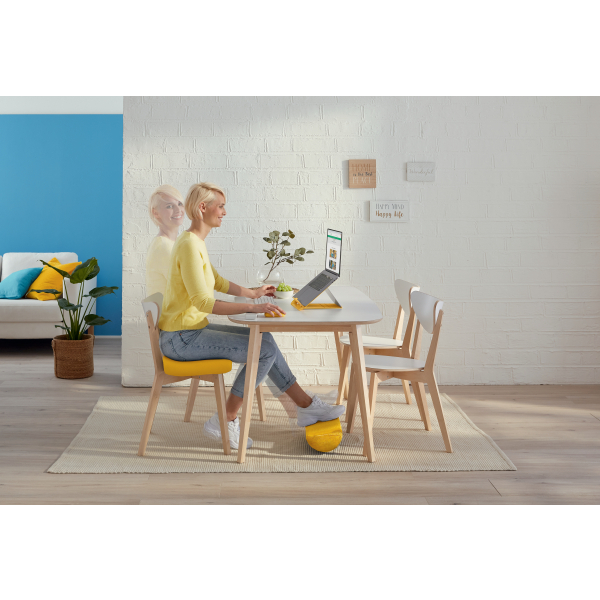 LEITZ Fußstütze Ergo Cosy gelb Stoff