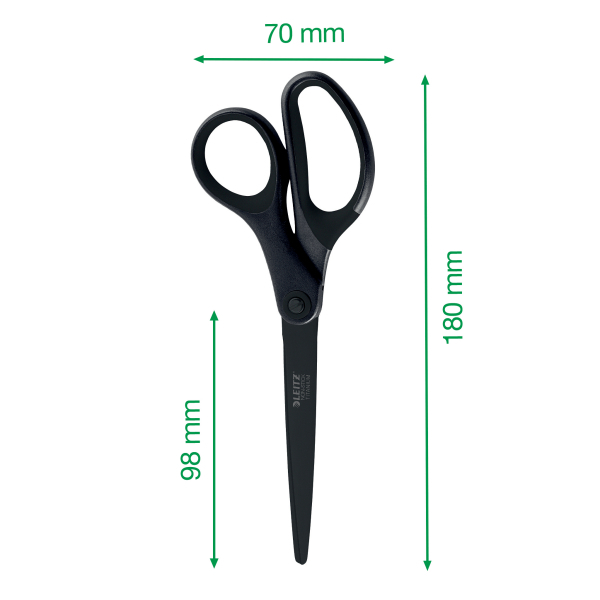 LEITZ Antihaftschere Titanium schwarz 18,0 cm