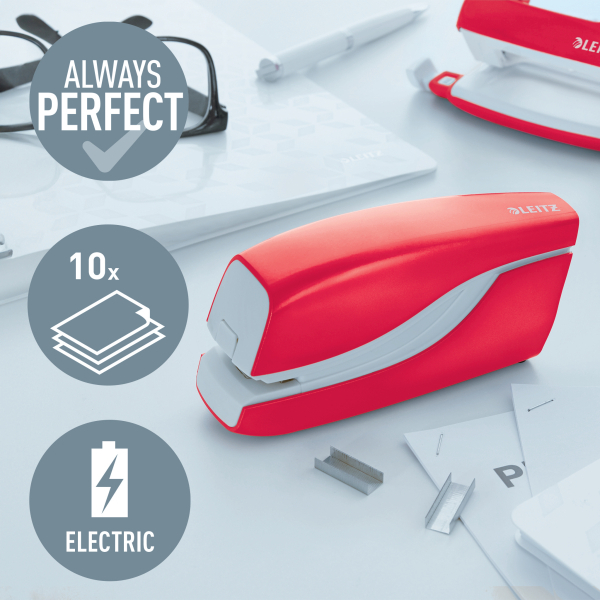 LEITZ Elektrohefter NeXXt Series WOW 5566 rot-metallic, 1 St.