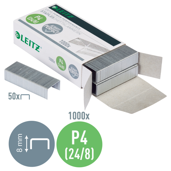 LEITZ Heftklammern 5571 24/8, 1.000 St.