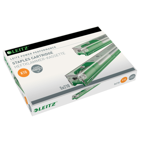 LEITZ Heftklammern-Kassette Heftklammer-Kassette K10 für Blochheftgeräte 26/10, 1.050 St.