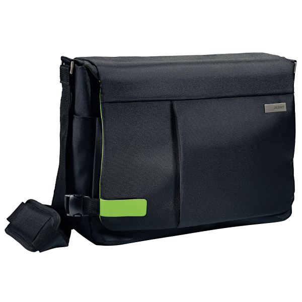 LEITZ Laptoptasche Complete 15,6 Zoll Messenger Smart Traveller Kunstfaser schwarz 60190095 bis 39,6 cm (15,6 Zoll)