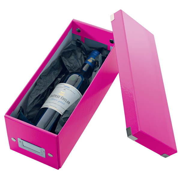 LEITZ CD-/DVD-Box Click & Store pink, 1 St.