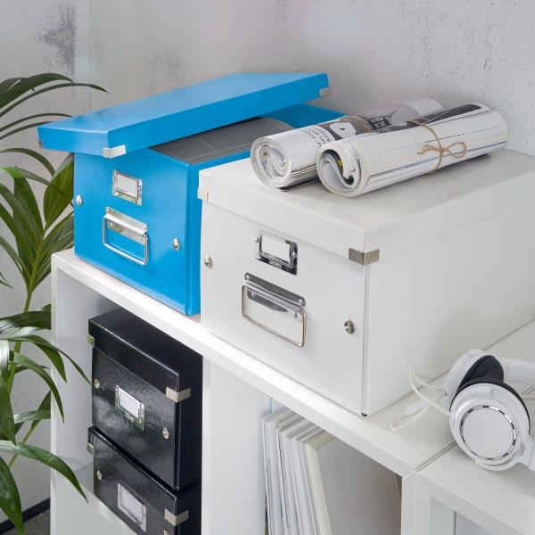 LEITZ CD-/DVD-Box Click & Store blau, 1 St.
