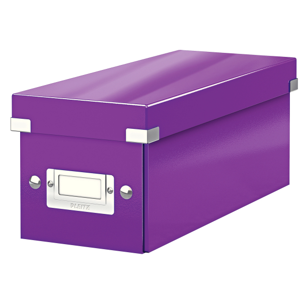 LEITZ CD-/DVD-Box Click & Store violett, 1 St.
