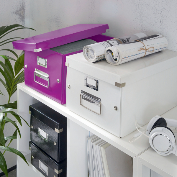 LEITZ CD-/DVD-Box Click & Store violett, 1 St.