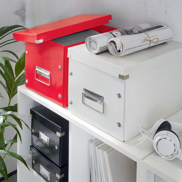 LEITZ Click & Store Aufbewahrungsbox 30,0 l rot 32,0 x 36,0 x 31,0 cm, 1 St.