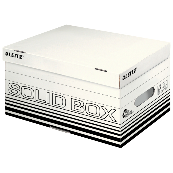 LEITZ Archivcontainer Solid weiß 37,0 x 26,5 x 19,5 cm, 10 St.