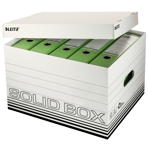 LEITZ Archivcontainer Solid weiß 45,0 x 34,6 x 30,5 cm, 10 St.