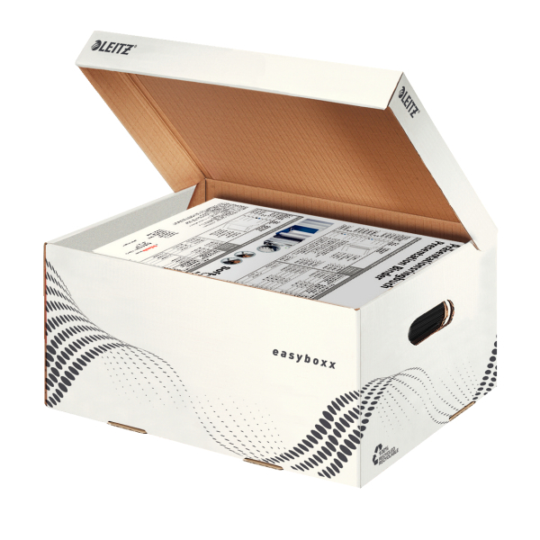 LEITZ Archivcontainer easyboxx weiß 35,5 x 25,2 x 19,3 cm, 15 Pack