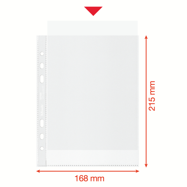 Esselte Prospekthüllen DIN A5 transparent genarbt 0,07 mm, 100 St.