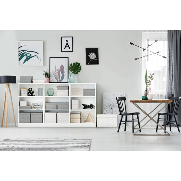 Esselte Home Aufbewahrungsboxen 50,0 l grau 35,5 x 51,0 x 30,5 cm, 3 St.