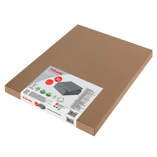 Esselte Home Aufbewahrungsboxen 50,0 l grau 35,5 x 51,0 x 30,5 cm, 3 St.