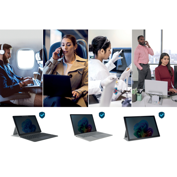 Kensington 2-fach Display-Blickschutzfolie für Microsoft Surface Laptop Go 1, Surface Laptop Go 2, Surface Laptop Go 3