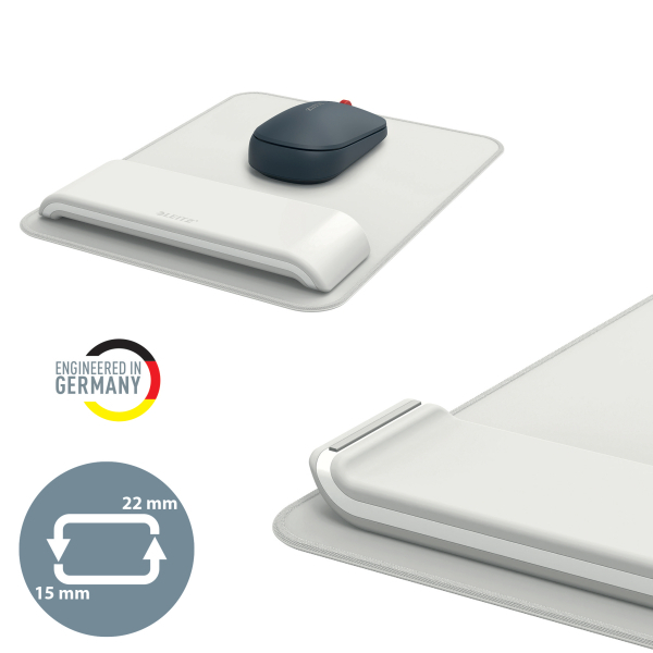 LEITZ Mousepad mit Handgelenkauflage Ergo hellgrau