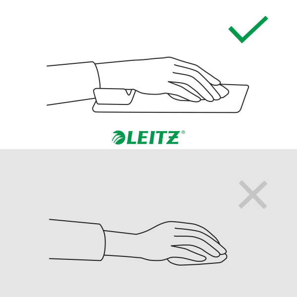 LEITZ Mousepad mit Handgelenkauflage Ergo hellgrau