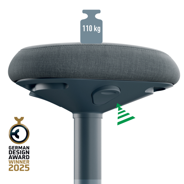 LEITZ Sitz- & Stehhocker Ergo Active 65440089 dunkelgrau, 1 St.
