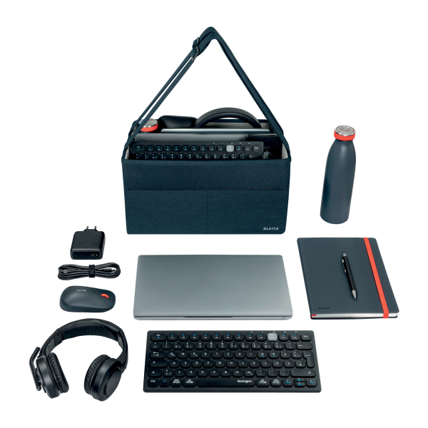 LEITZ Desk Sharing Tasche kompakt 65760089 Stoff samtgrau