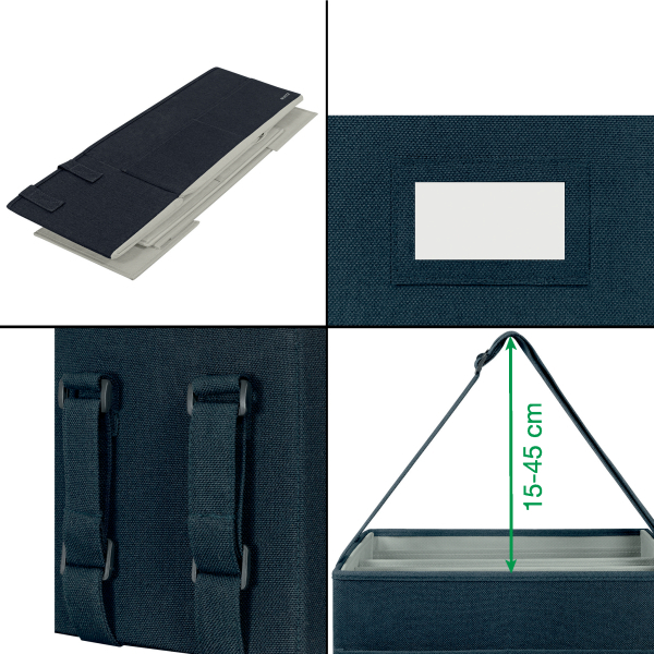 LEITZ Desk Sharing Tasche kompakt 65760089 Stoff samtgrau