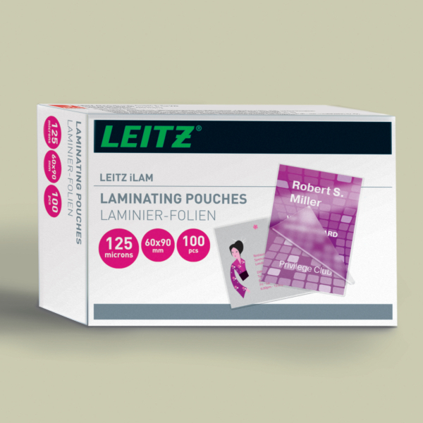 LEITZ Laminierfolien glänzend für Visitenkartenformat 125 micron, 100 St.