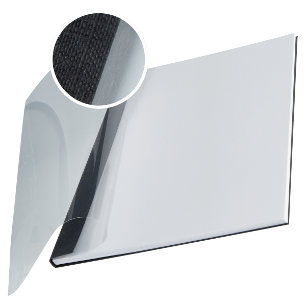 LEITZ Buchbindemappen schwarz Softcover für 36 - 70 Blatt DIN A4, 10 St.
