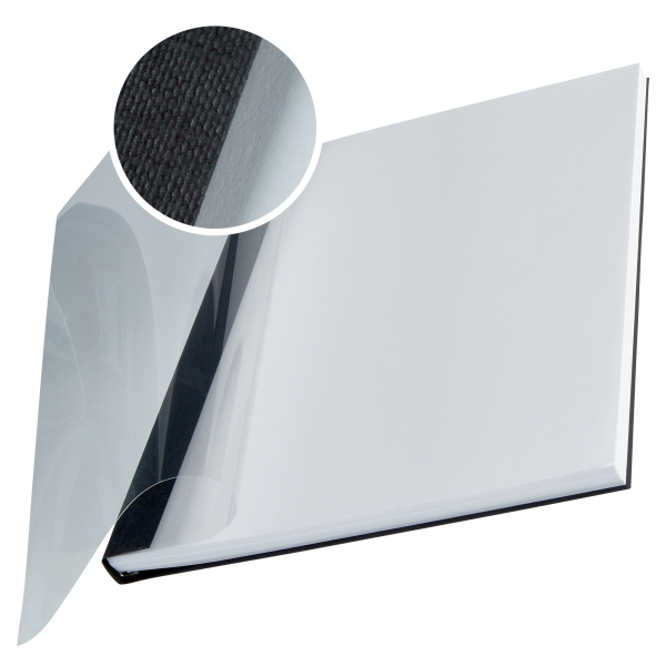 LEITZ Buchbindemappen schwarz Softcover für 71 - 105 Blatt DIN A4, 10 St.