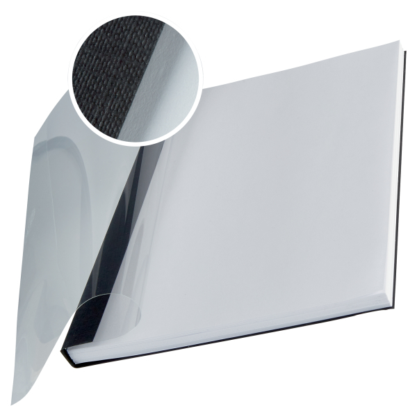 LEITZ Buchbindemappen schwarz Softcover für 106 - 140 Blatt DIN A4, 10 St.
