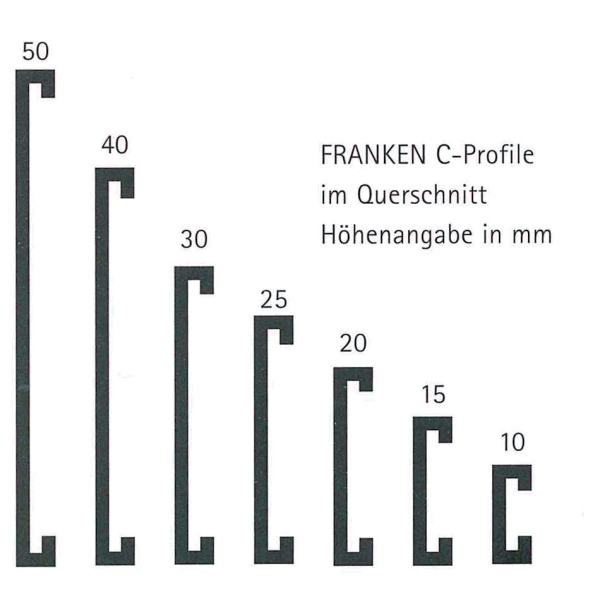 FRANKEN Etikettenhalter magnetisch braun 7,5 x 3,0 cm, 10 St.