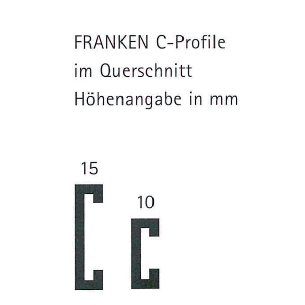 FRANKEN Etikettenhalter magnetisch braun 7,5 x 5,0 cm, 10 St.