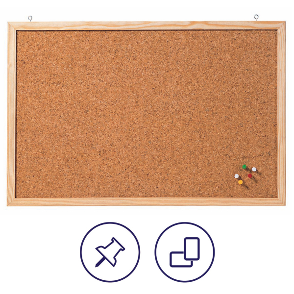 FRANKEN Pinnwand 120,0 x 80,0 cm Kork braun