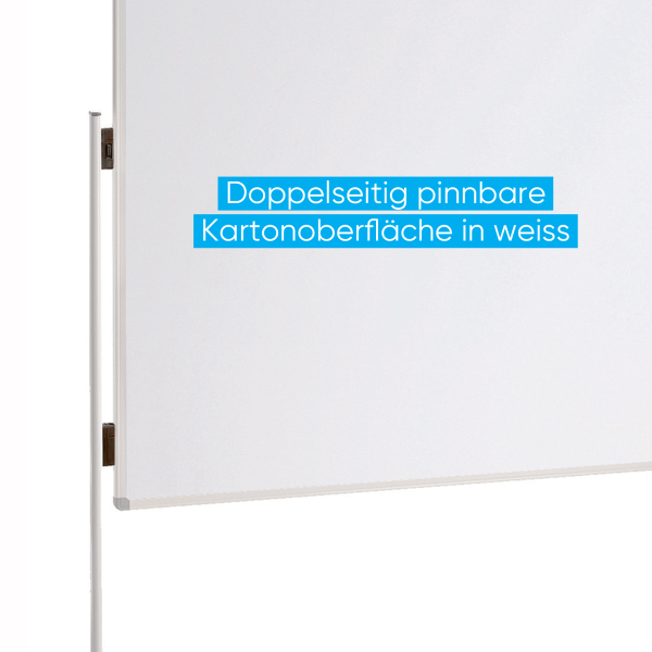 FRANKEN Moderationswand ECO klappbar 120,0 x 150,0 cm weiß