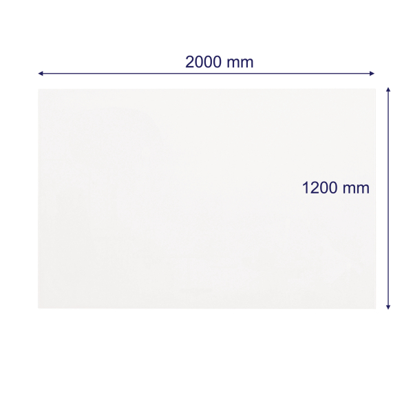 FRANKEN Glas-Magnettafel 200,0 x 120,0 cm weiß