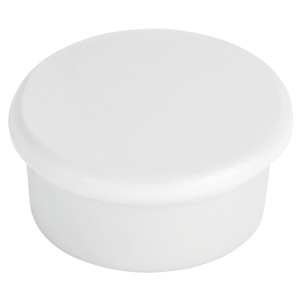FRANKEN Haftmagnet Magnete weiß, Kunststoff Ø 1,27 cm, 10 St.