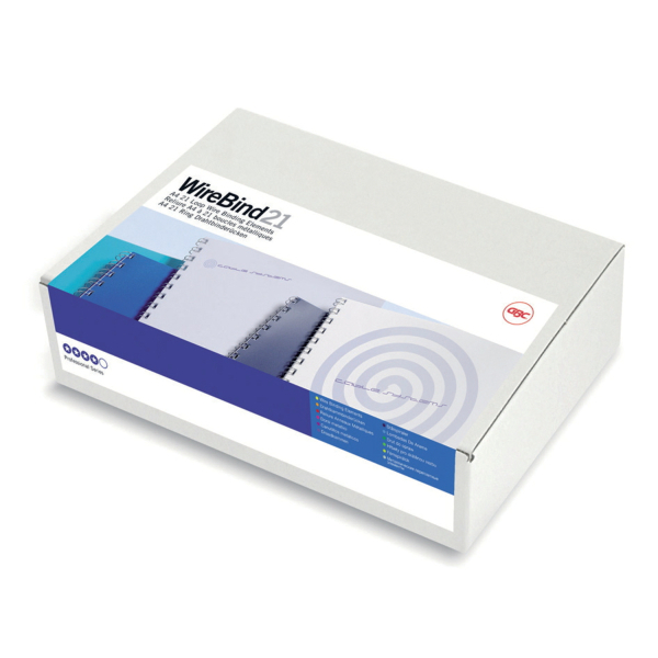 GBC Drahtbinderücken silber für 115 Blatt, 100 St.