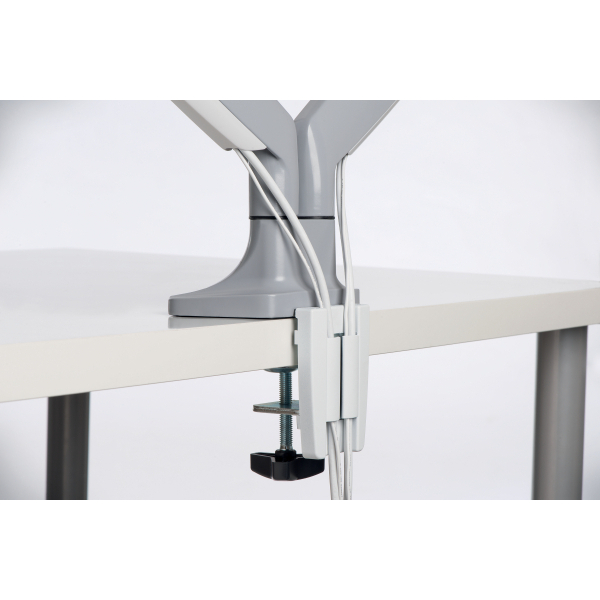 Kensington Monitor-Halterung SmartFit One-Touch K55471EU grau für 2 Monitore, Tischklemme, Tischbohrung