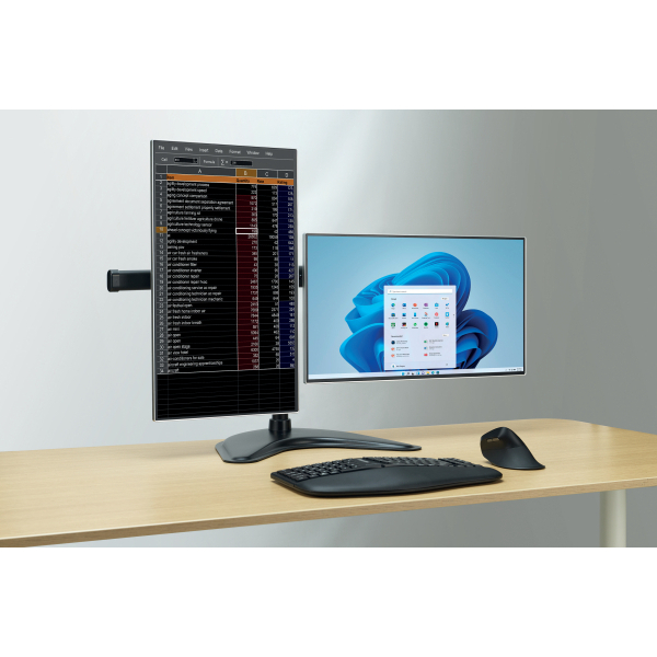 Kensington Monitor-Halterung SmartFit™ Ergo K58271WW schwarz für 2 Monitore, Bodenständer