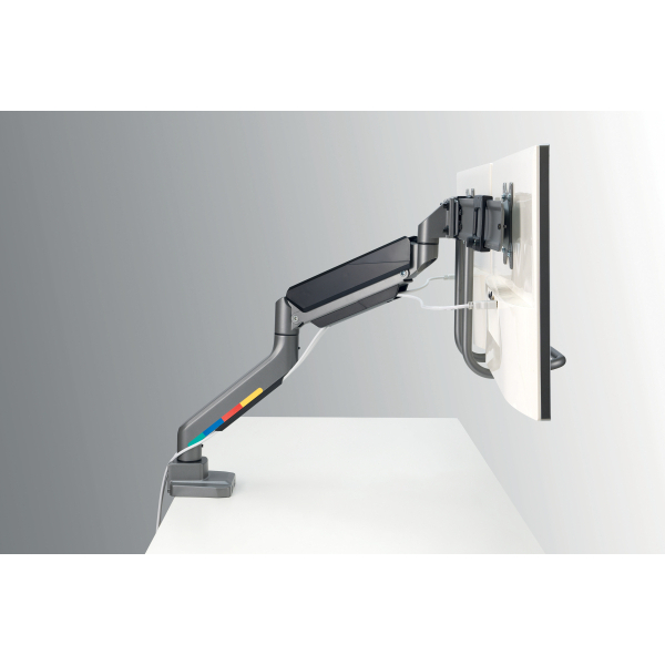 Kensington Monitor-Halterung SmartFit™ Dual K58272WW dunkelgrau für 2 Monitore, Tischklemme