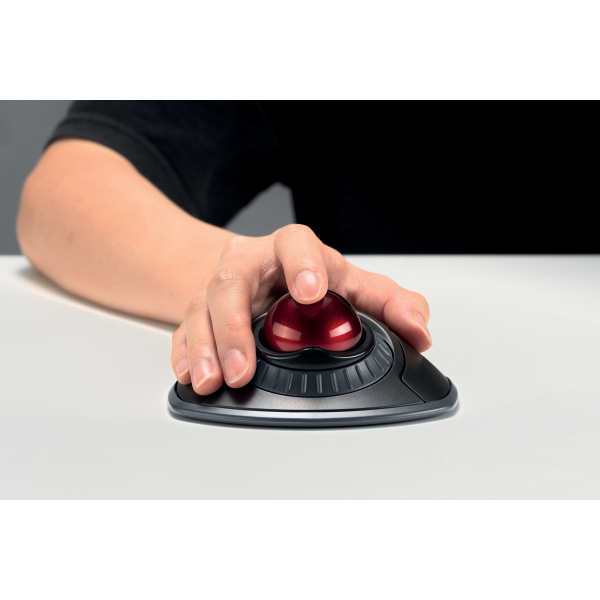 Kensington Orbit mit Scroll-Ring Trackball kabellos rot, schwarz