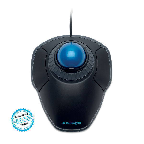 Kensington Orbit mit Scroll-Ring Trackball kabelgebunden blau, schwarz